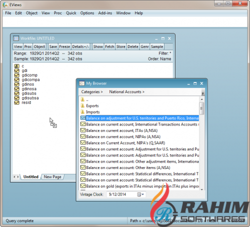 EViews Enterprise Edition 9.0 Free Download
