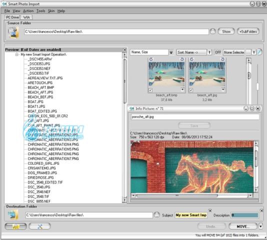 Photo import software