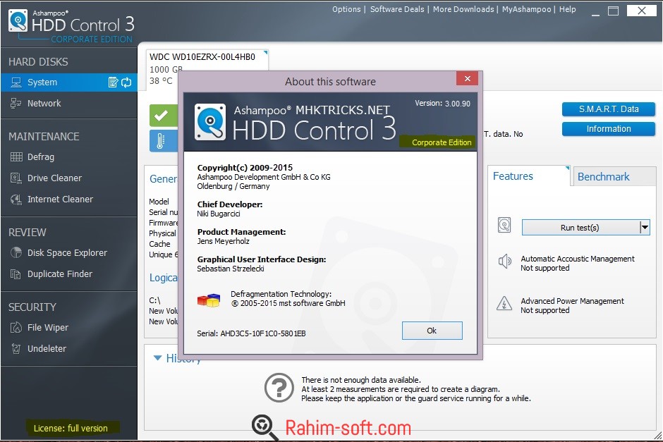 Ashampoo HDD Control Corporate 3.2 Portable