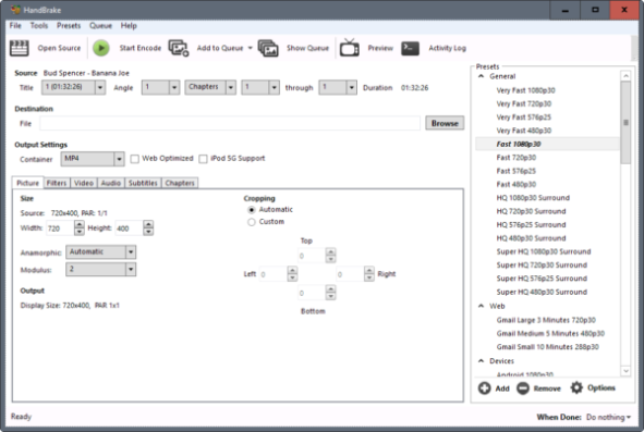 Handbrake 1.0 Video Converter Free Download
