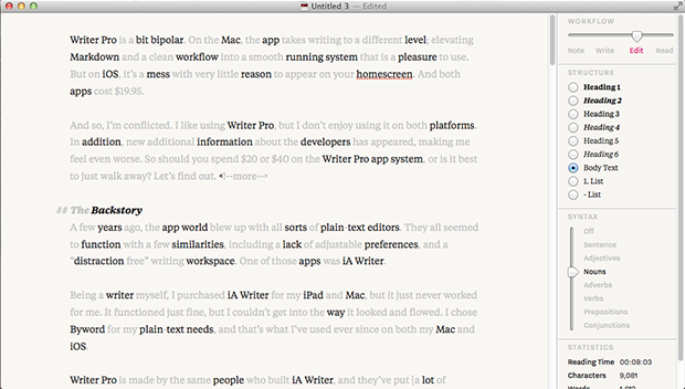 IA writer pro 4.0 Mac Free Download