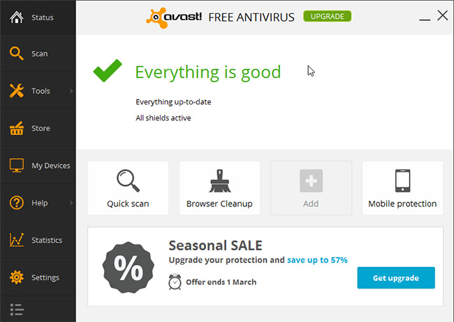 Avast Free Antivirus 2017 v17.1 Free Download