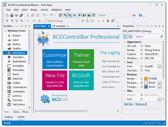 BCGControlBar Professional for MFC Free Download