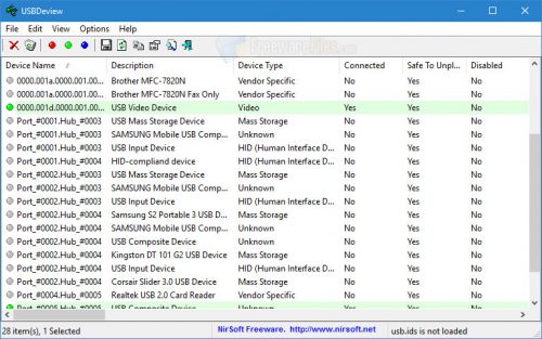 USBDeview 2.71 x86/x64 Free Download