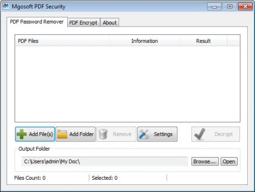 Mgosoft PDF Security 9.6.3 Portable Free Download