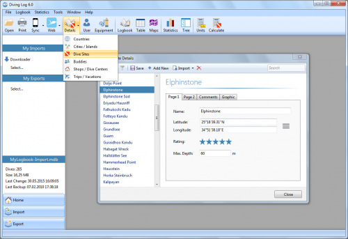 Diving Log 6.0.9 Free Download