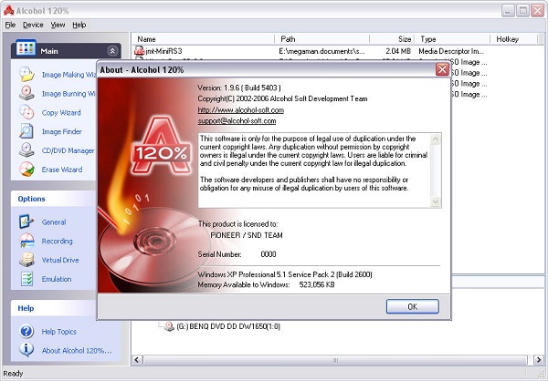 Alcohol 120% 2.1.1.2201 Retail Portable for PC