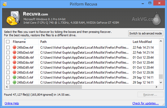 Recuva Latest Version Free Download