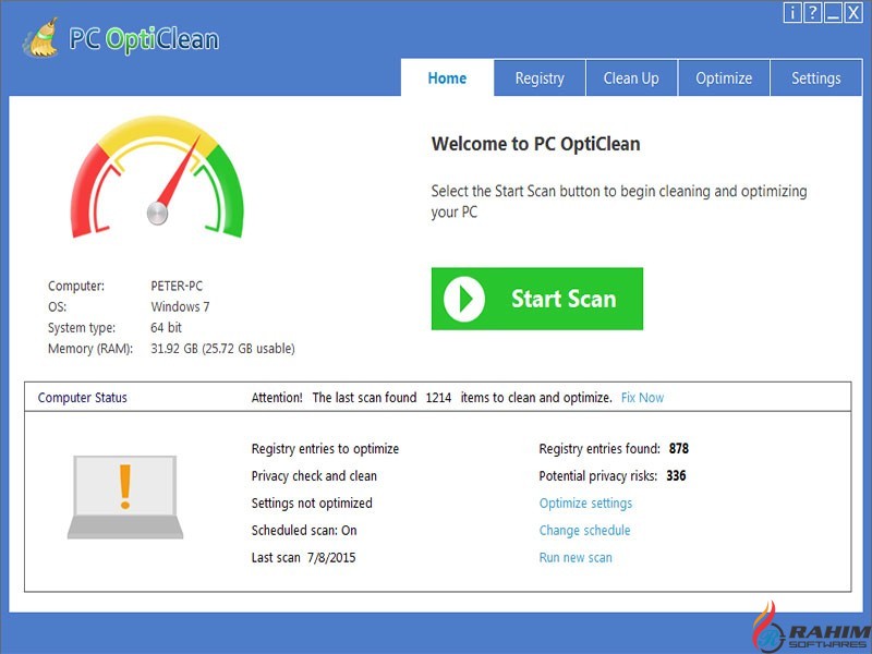 PC OptiClean Free Download
