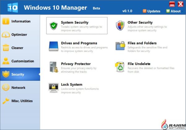 Windows 10 Manager 2.2.9 Portable Free Download