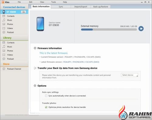 Samsung Kies 2.6.4 Free Download