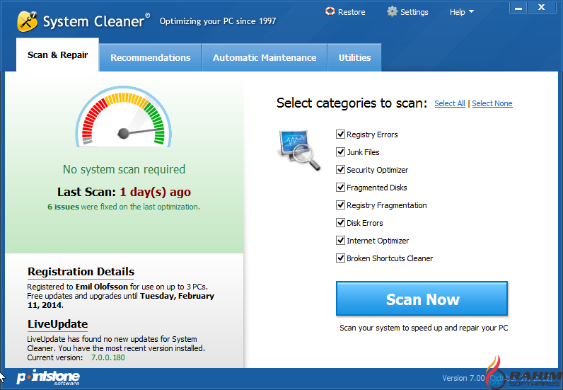 Pointstone System Cleaner 7.7.40.800 Portable Free Download