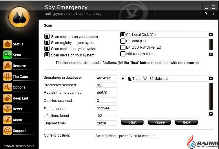 NETGATE Spy Emergency 24.0.630.0 Free Download