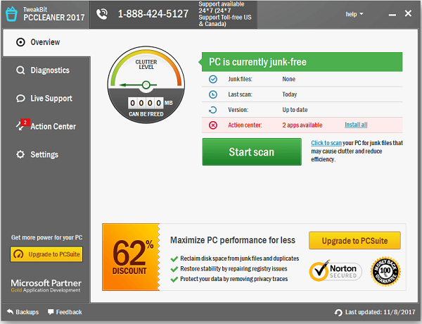 TweakBit PCCleaner 1.8.2.18 Portable Free Download