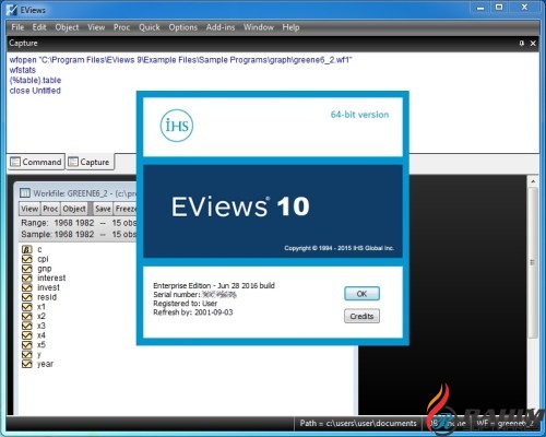 EViews Enterprise Edition 2017 Free Download