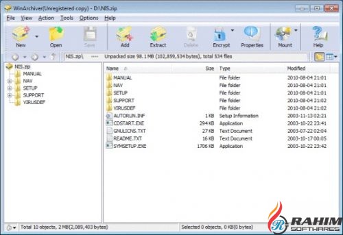 WinArchiver 4.3 Free Download