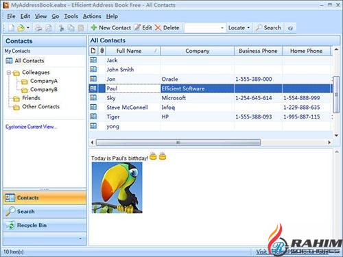 Efficient Address Book 5.50 Free Download