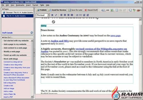 Adobe Contribute 6.5 Free Download