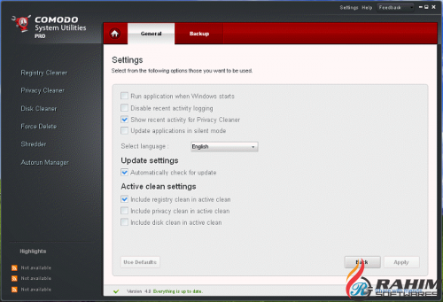 COMODO System Utilities 4 Portable Free Download