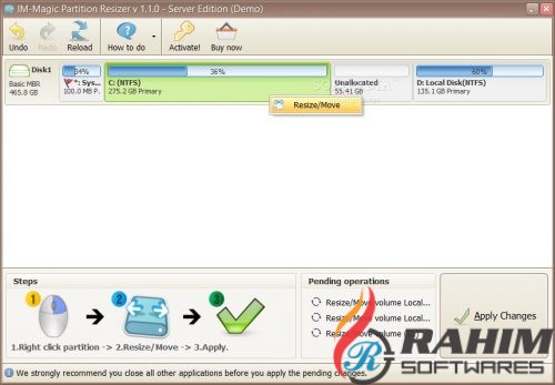 IM Magic Partition Resizer Unlimited 3.5 Portable Free Download