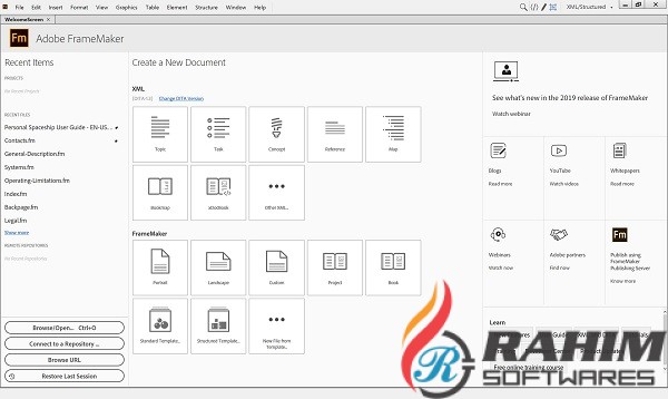 Adobe FrameMaker 2019 v15.0 Portable Free Download
