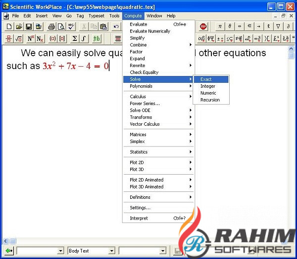 MacKichan Scientific Workplace 6.0.29 Free Download