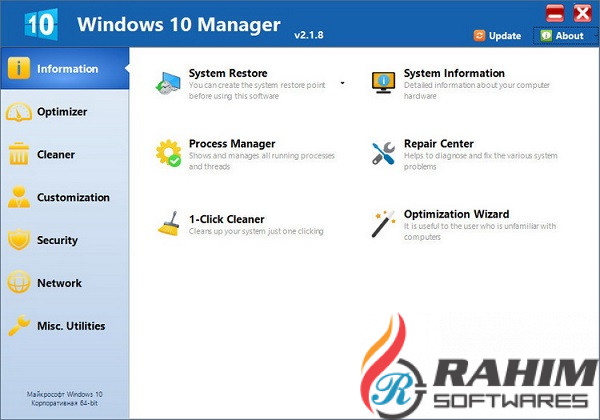Yamicsoft Windows 10 Manager 3 Download Direct Link
