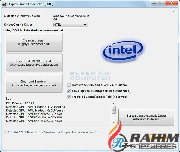 Download Display Driver Uninstaller Free