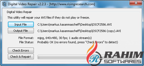 Download Digital Video Repair 3.6 Portable Free