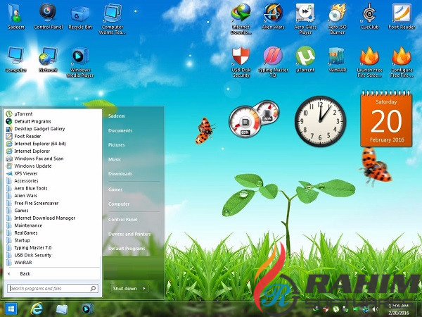 Download Windows 7 Aero Blue Edition 2016 Free 64 bit