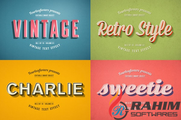 Vintage Text Effects Free Download for Photoshop