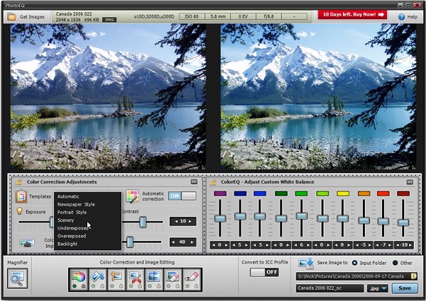 Download SoftColor PhotoEQ 10.6 Portable for PC