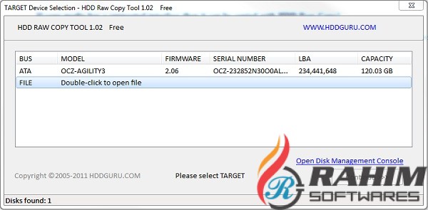 HDD Raw Copy Tool 1.10 Portable Free Download