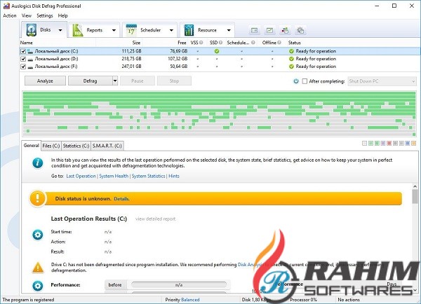 Auslogics Disk Defrag Pro 9.4 Portable Free Download