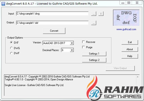 Guthrie DWGConvert 2020 Free Download