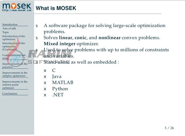 Mosek APS MOSEK 7.1 Free Download