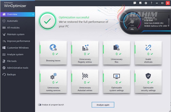 Ashampoo WinOptimizer 2020 free download