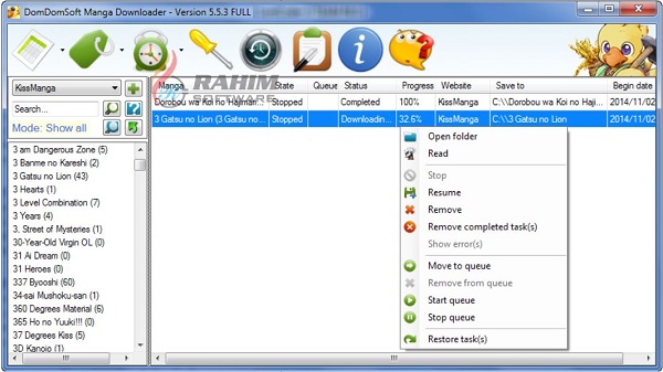 how to use domdomsoft manga downloader