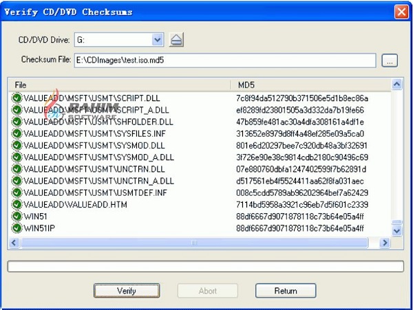 md5 checksum utility