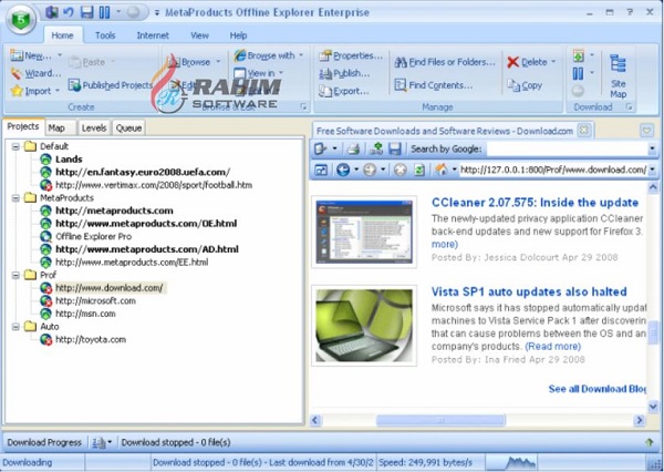 offline explorer enterprise tutorial