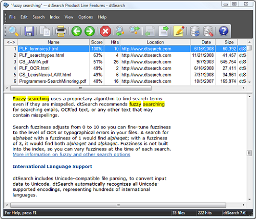 DtSearch Engine 7.97 free download