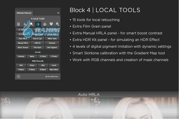 beautify premium retouch panel