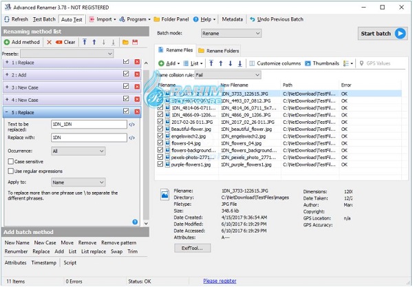 how to use advanced renamer