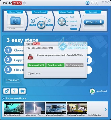 youtube by click english