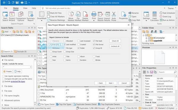 Duplicate file detective 2