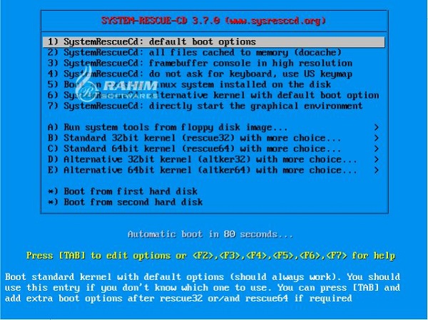 SystemRescueCd 32 bit