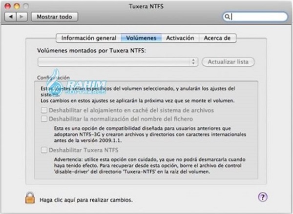 Uninstall Tuxera NTFS for Mac