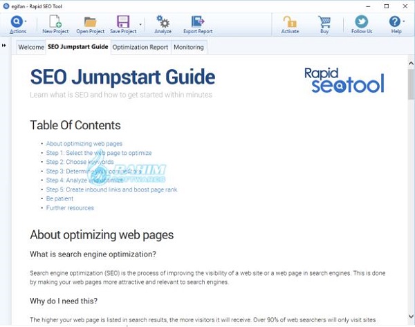 Blumentals Rapid SEO Tool