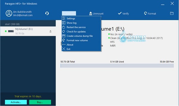 HFS Explorer Windows 10