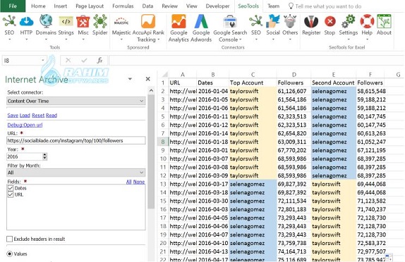 SEO Excel template